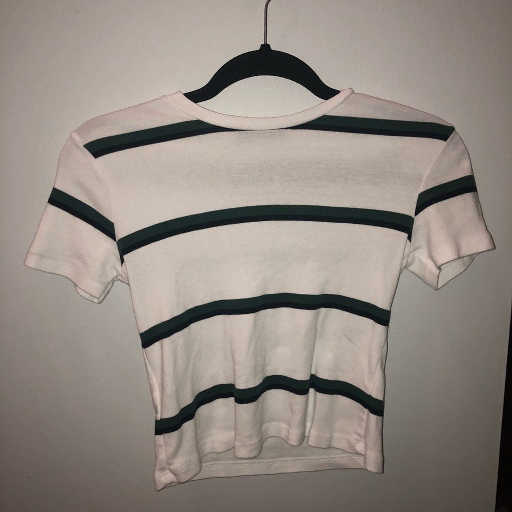Brandy Melville white striped shirt